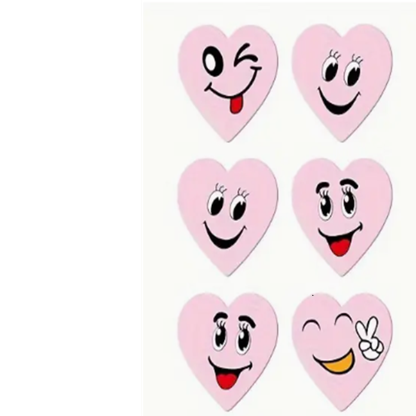 Google sökresultat 'Klistermärken rosa glada hjärtan'